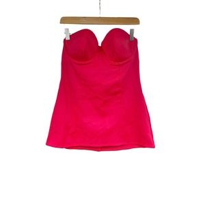Last chance! Spanx Women's Retro Red Bustier Dresskini Tankini Swim Top Size 12